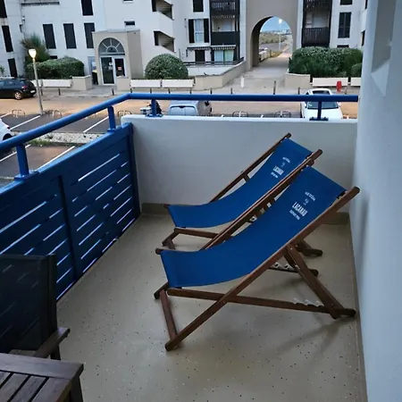 Lacanau, Bleu Marine, 2e Etage, Exceptionnels Car Balcon Face Et Vue Ocean Avec Piscine ! Et Avec Parking Reserve דירה *
