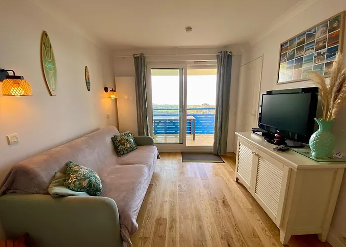 Lacanau, Bleu Marine, 2e Etage, Exceptionnels Car Balcon Face Et Vue Ocean Avec Piscine ! Et Avec Parking Reserve Lacanau