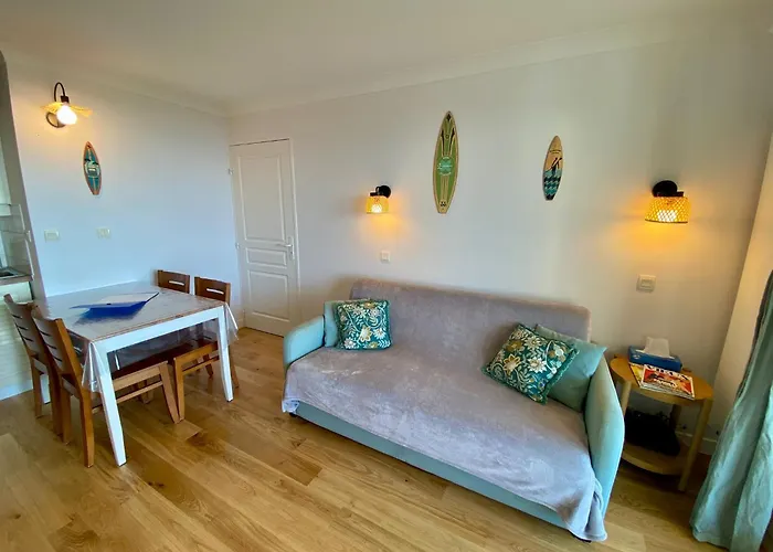 アパート Lacanau, Bleu Marine, 2e Etage, Exceptionnels Car Balcon Face Et Vue Ocean Avec Piscine ! Et Avec Parking Reserve *